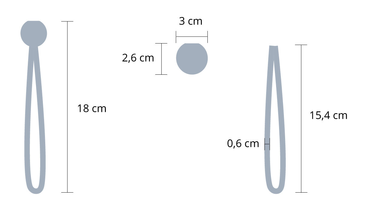 Afmetingen van Spanner bal zwart kort